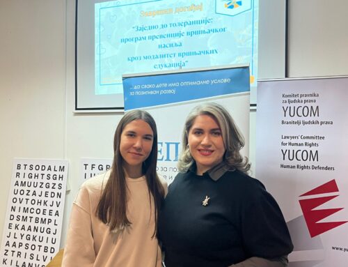 Заједно до толеранције: Програм превенције вршњачког насиља кроз  модалитет вршњачких едукација
